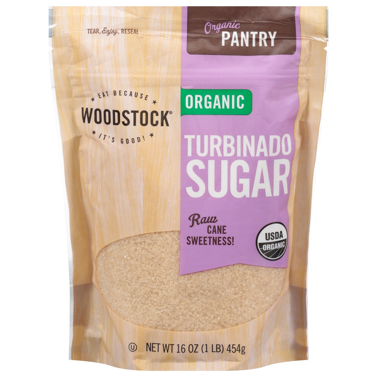 slide 1 of 12, Woodstock Organic Turbinado Sugar 16 oz, 16 oz