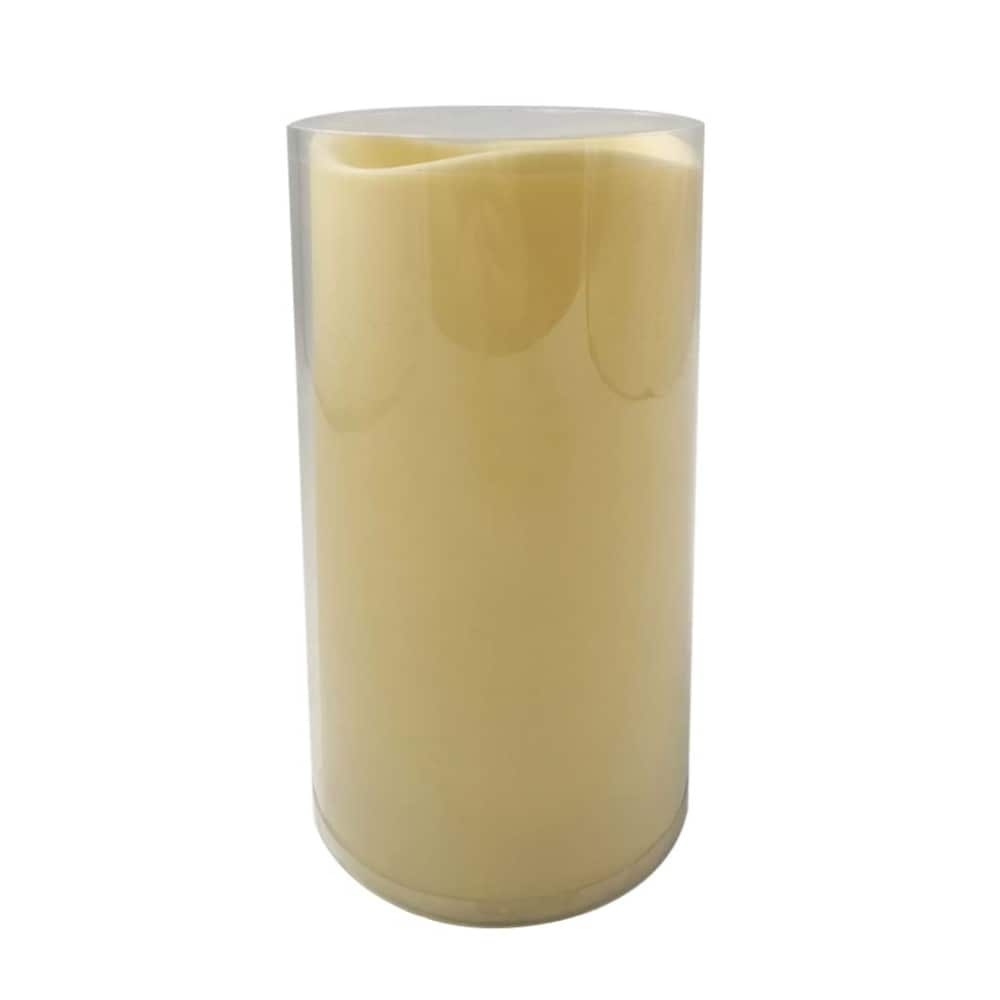 slide 1 of 1, HD Designs Outdoors Plastic Led Pillar Candle, 3 in x 6 in