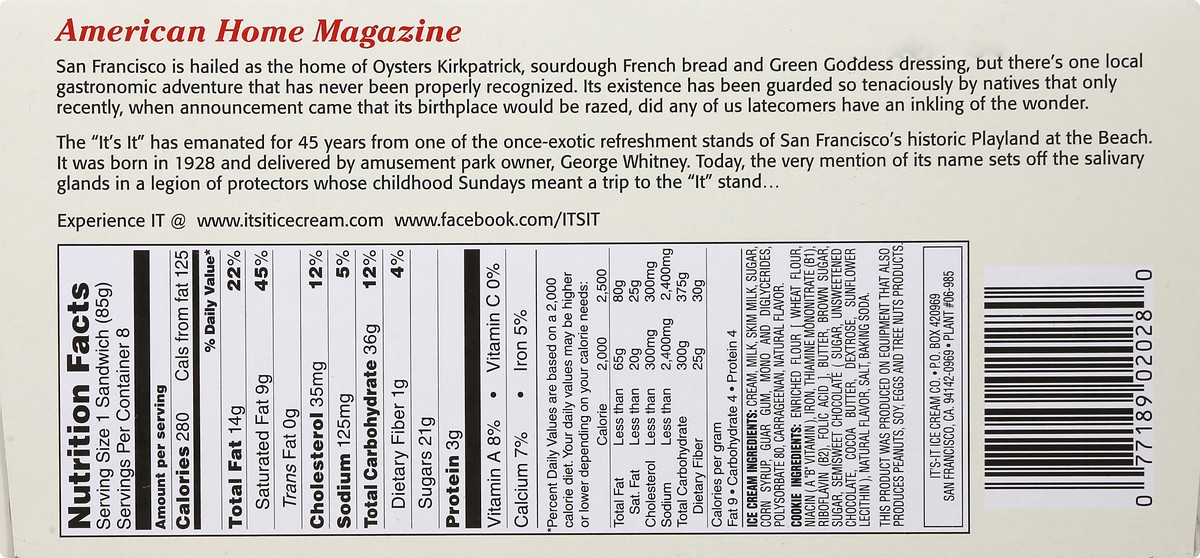 slide 12 of 12, Chi-It Ice Cream Sandwiches 8 ea, 8 ct