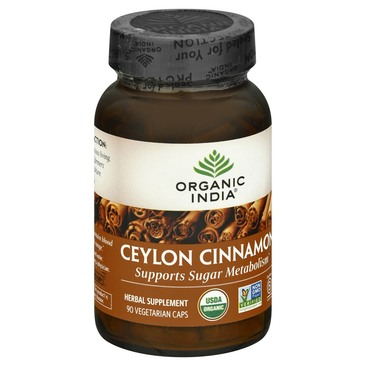 slide 4 of 9, Organic India Ceylon Cinnamon 90 Vegetarian Caps - 90 ct, 90 ct