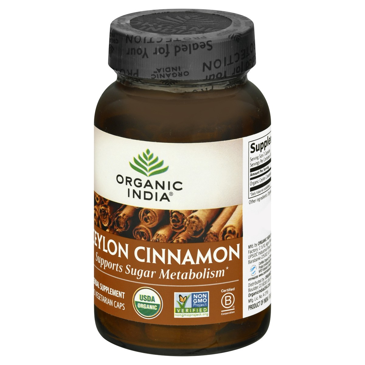 slide 2 of 9, Organic India Ceylon Cinnamon 90 Vegetarian Caps - 90 ct, 90 ct