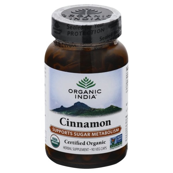 slide 1 of 1, Organic India Cinnamon, 90 ct