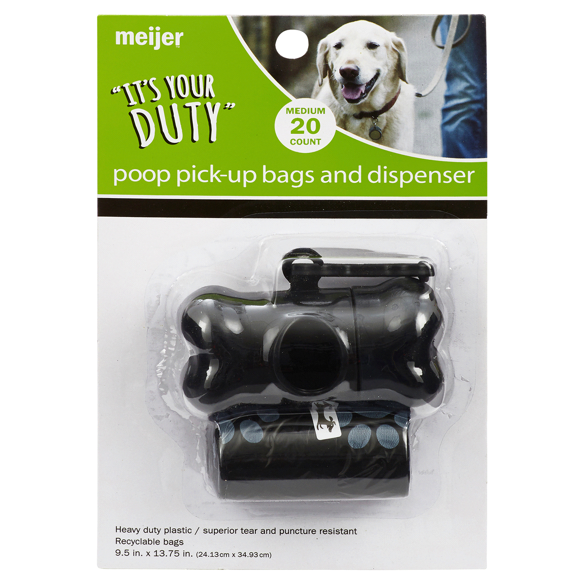 slide 1 of 2, Pet Waste Bags with Dispenser, 20 ct