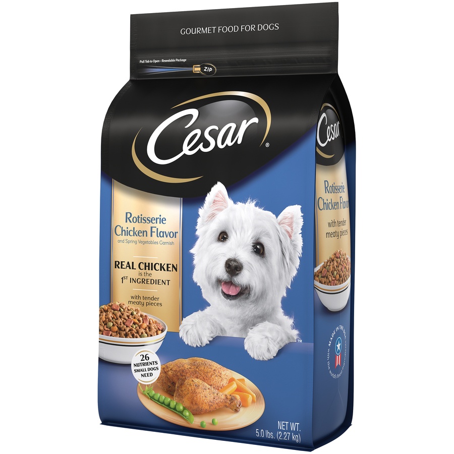 Cesar Small Breed Dry Dog Food Rotisserie Chicken Flavor With Spring ...