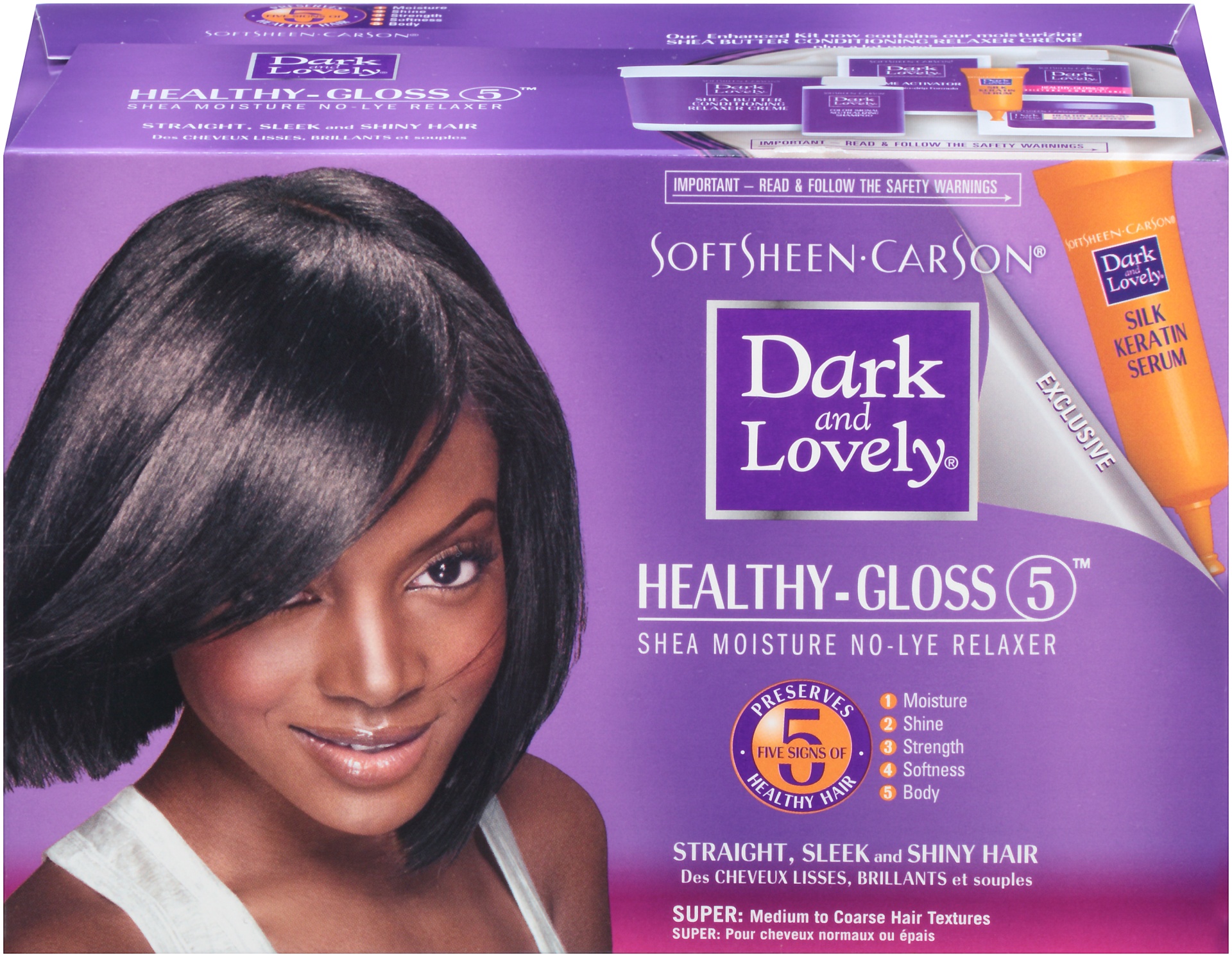 slide 7 of 8, SoftSheen-Carson Dark and Lovely Healthy-Gloss 5 Shea Moisture No-Lye Relaxer, 1 kit