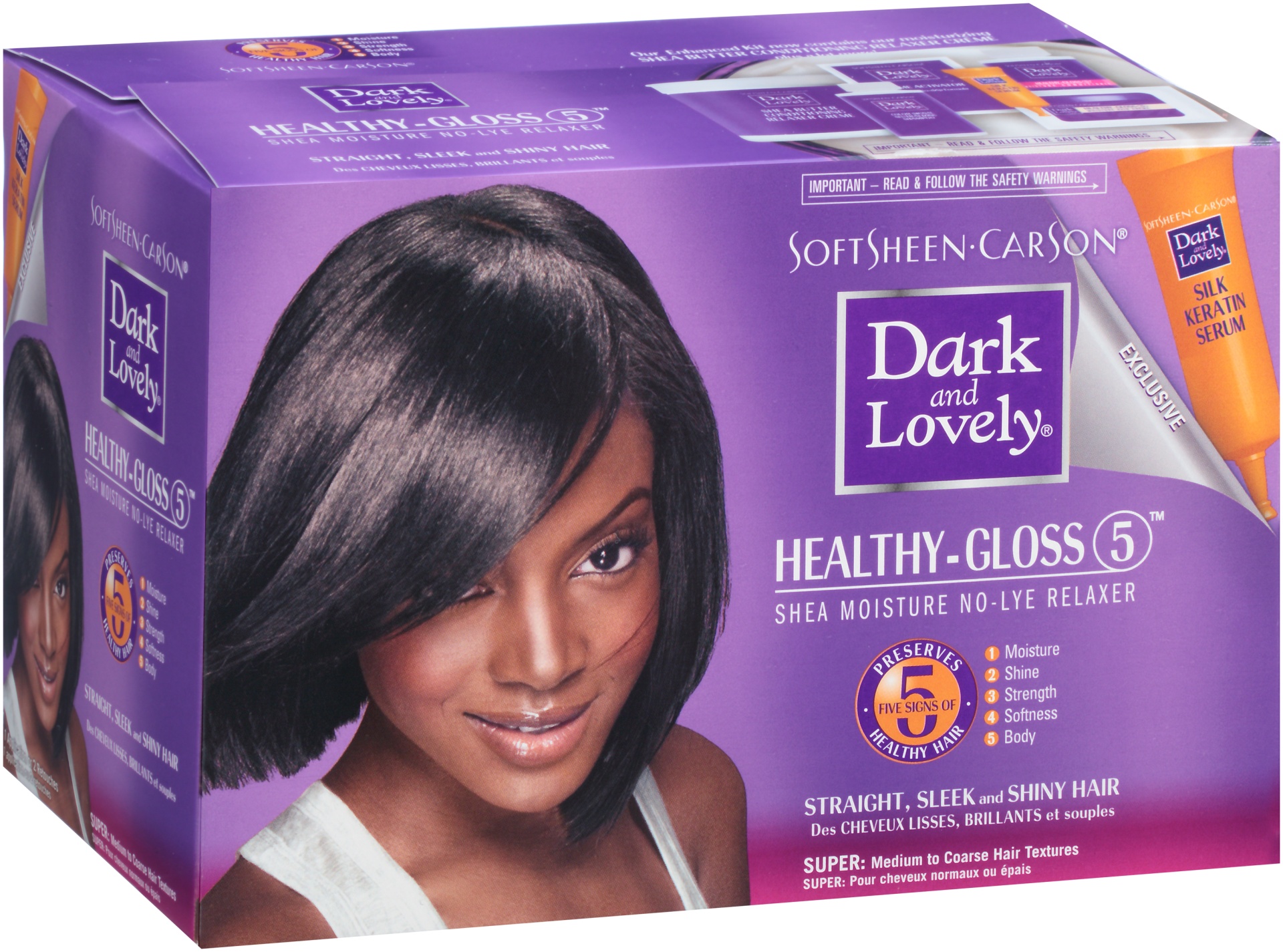 slide 3 of 8, SoftSheen-Carson Dark and Lovely Healthy-Gloss 5 Shea Moisture No-Lye Relaxer, 1 kit