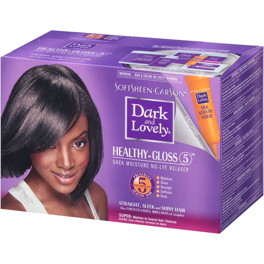 slide 2 of 8, SoftSheen-Carson Dark and Lovely Healthy-Gloss 5 Shea Moisture No-Lye Relaxer, 1 kit