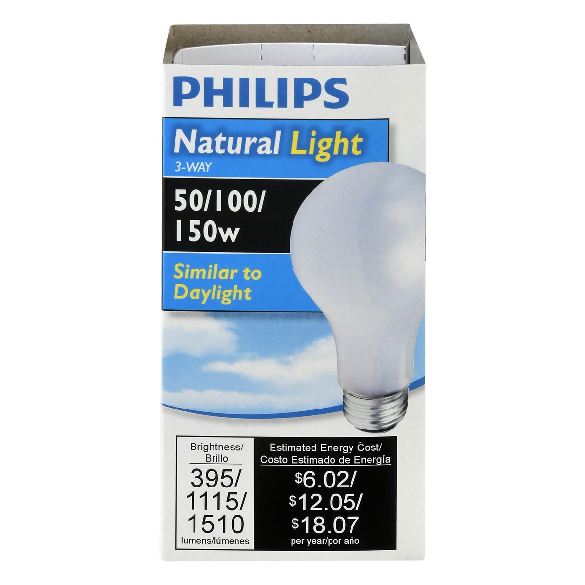 slide 1 of 4, Philips 3-Way 50/100/150 Watts Light Bulb 1 ea, 1 ct