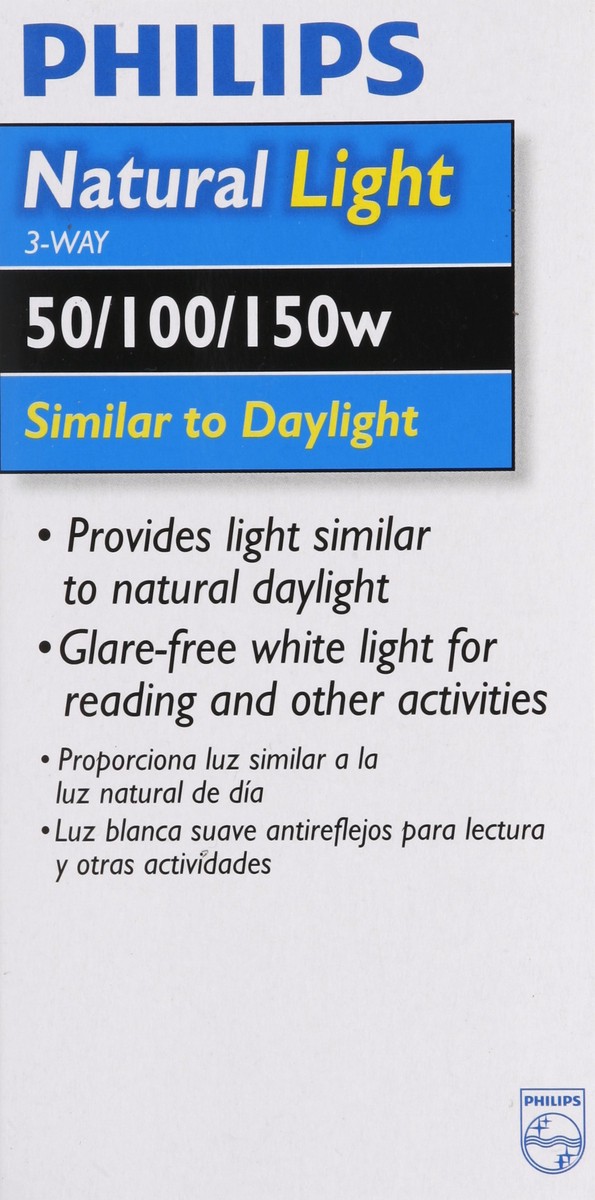 slide 4 of 4, Philips 3-Way 50/100/150 Watts Light Bulb 1 ea, 1 ct