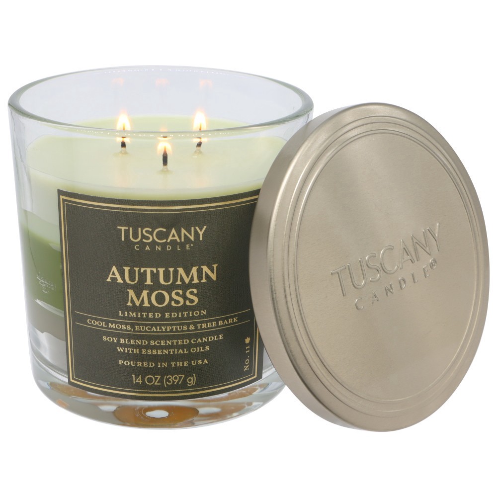 slide 2 of 2, Trpl Pour Autumn Moss Cndl, 1 ct