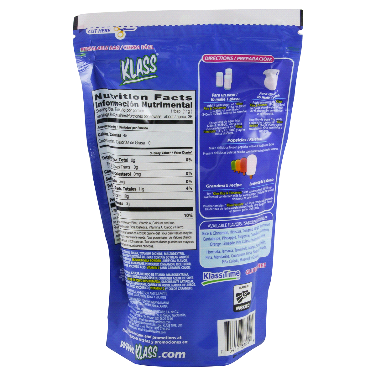 slide 2 of 2, KLASS Aguas Frescas Horchata - 14.1oz, 