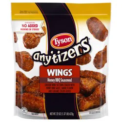 Tyson Any'tizers Honey BBQ Bone-In Chicken Wings, 22 oz. (Frozen)