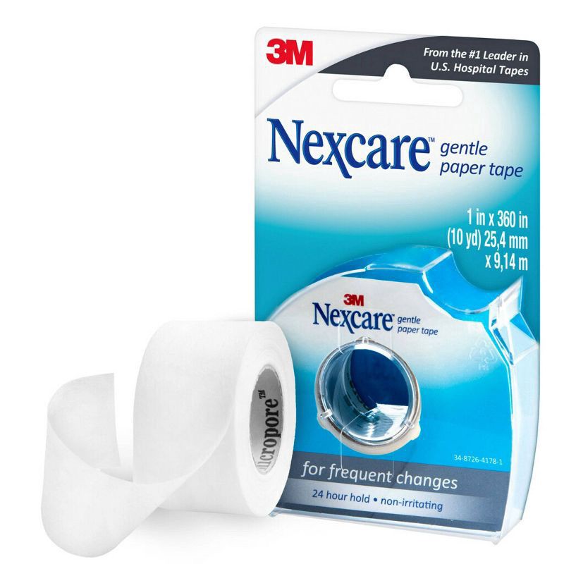 slide 1 of 7, Nexcare Gentle Paper Tape Dispenser - 10yd, 10 yd