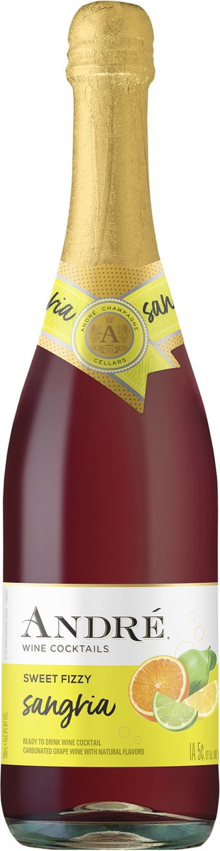 slide 2 of 3, André Sweet Fizzy Sangria Sparkling Wine Cocktail 750ml, 750 ml