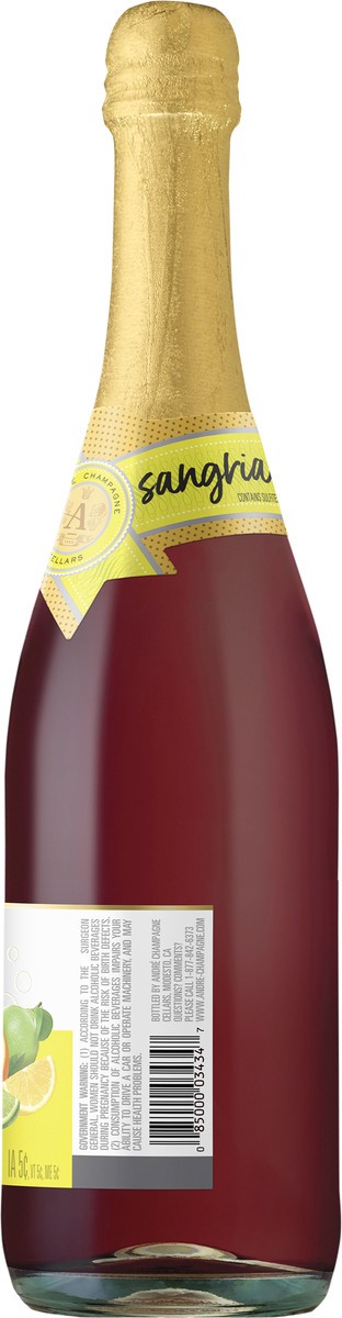 slide 3 of 3, André Sweet Fizzy Sangria Sparkling Wine Cocktail 750ml, 750 ml