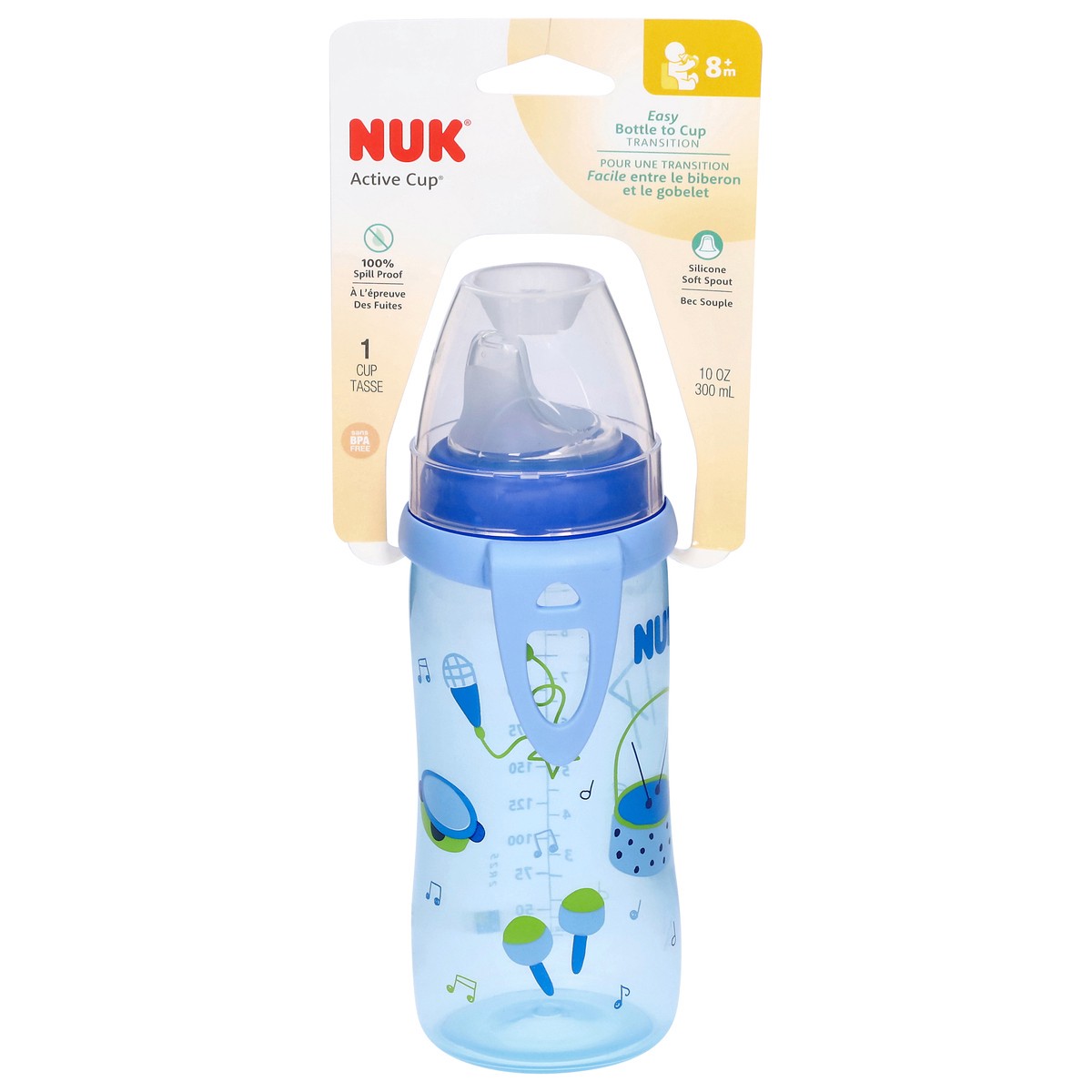 slide 1 of 4, Nuk Active Cup Boy, 10 oz