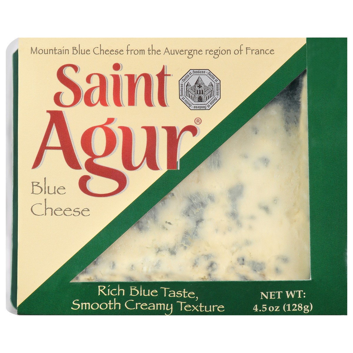 slide 1 of 1, Saint Agur Wedge In Tray Blue Cheese, 4.5 oz