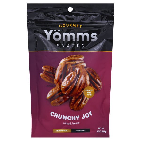 slide 1 of 2, Yomms Nuts Pecans Crunchy Joy, 3.5 oz