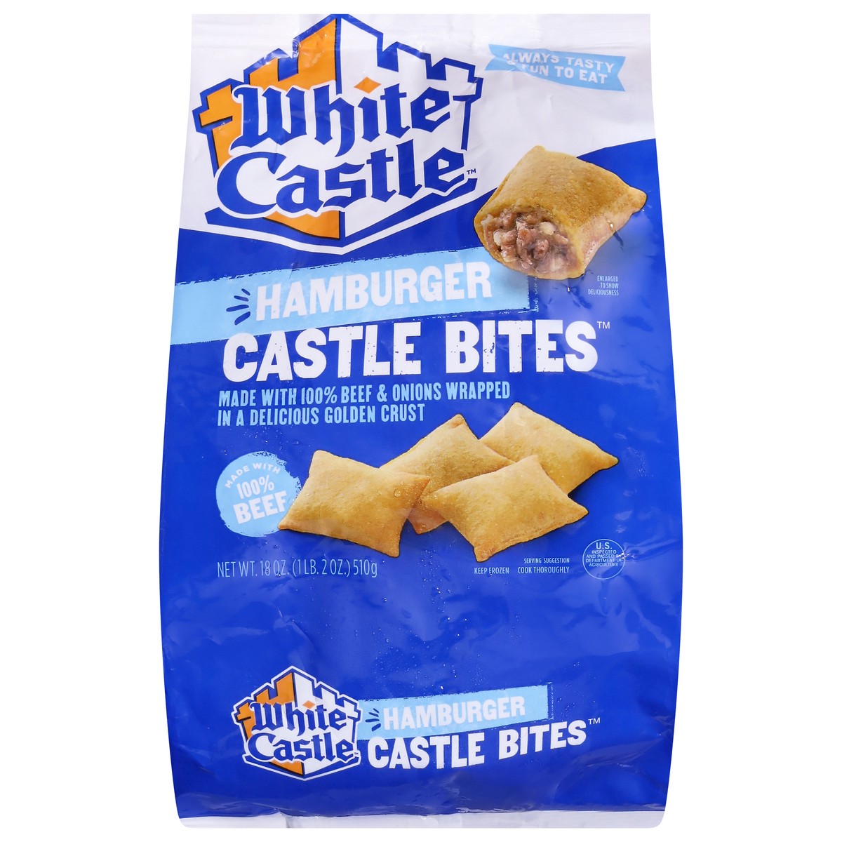 slide 1 of 9, White Castle Hamburger Castle Bites 18Oz, 18 oz