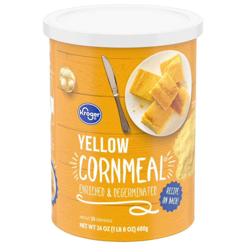 slide 1 of 4, Kroger Yellow Corn Meal, 24 oz