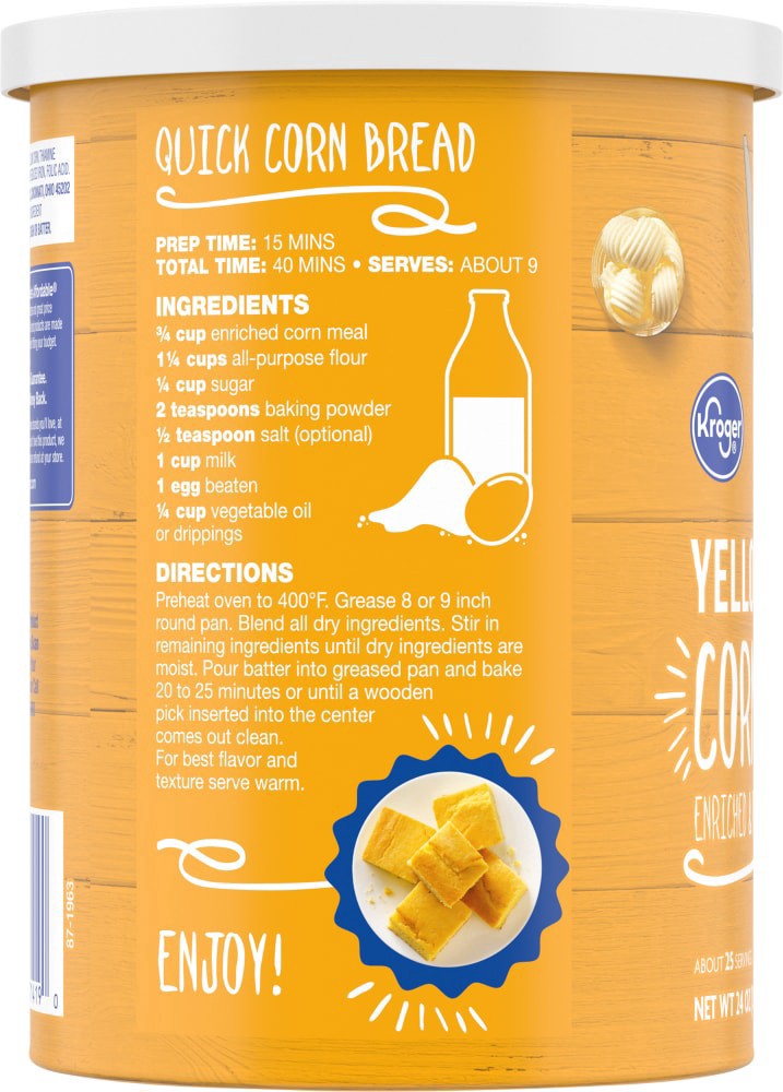 slide 2 of 4, Kroger Yellow Corn Meal, 24 oz