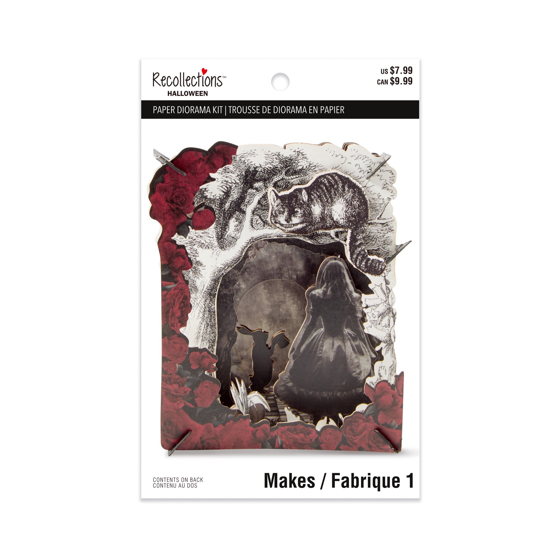 slide 4 of 4, Wonderland Paper Diorama Kit By Recollections, 3.28 in x 4 in