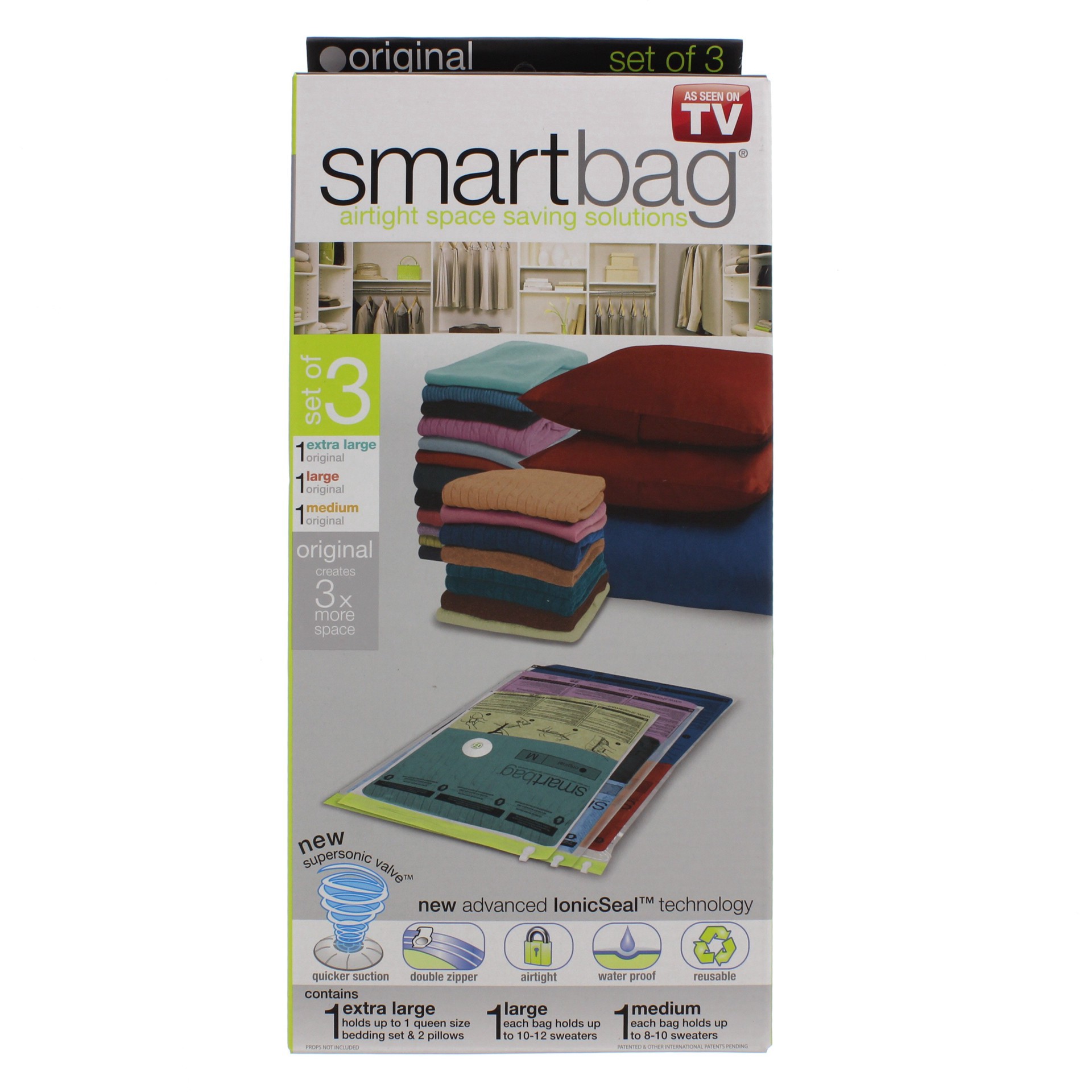 slide 1 of 1, Dazz Original Smartbag, 3 ct