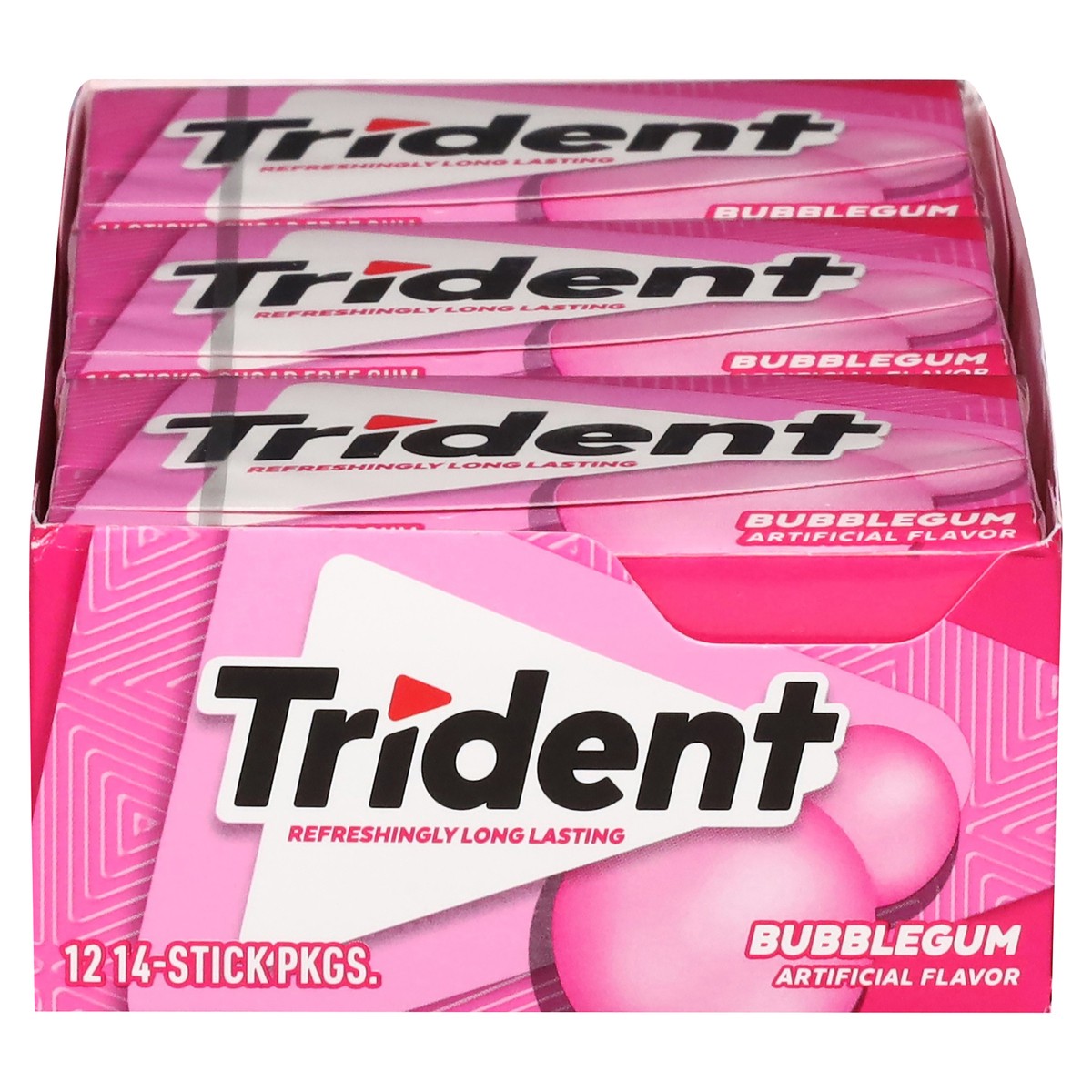 slide 2 of 4, Trident Value Pack Bubblegum, 12 ct