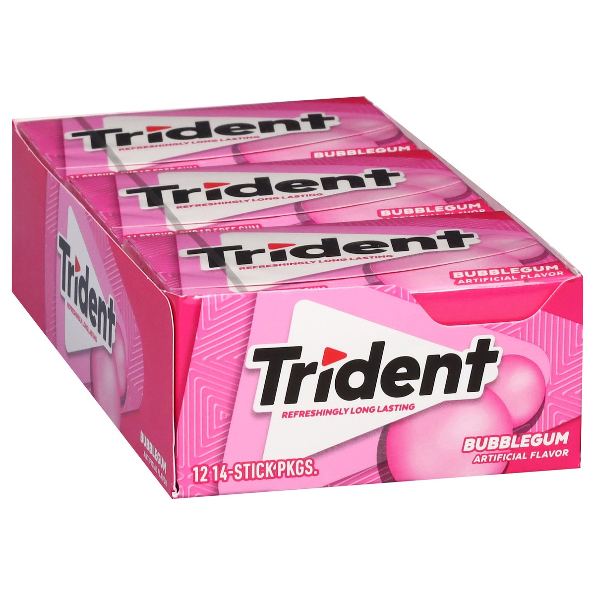 slide 4 of 4, Trident Value Pack Bubblegum, 12 ct