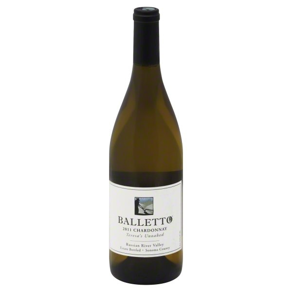 slide 1 of 1, Balletto Chardonnay Teresas Unoaked, 750 ml