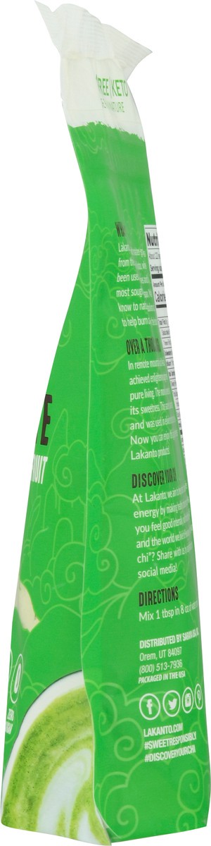 slide 11 of 13, Lakanto Matcha Latte Sweetened with Monkfruit 10 oz, 10 oz