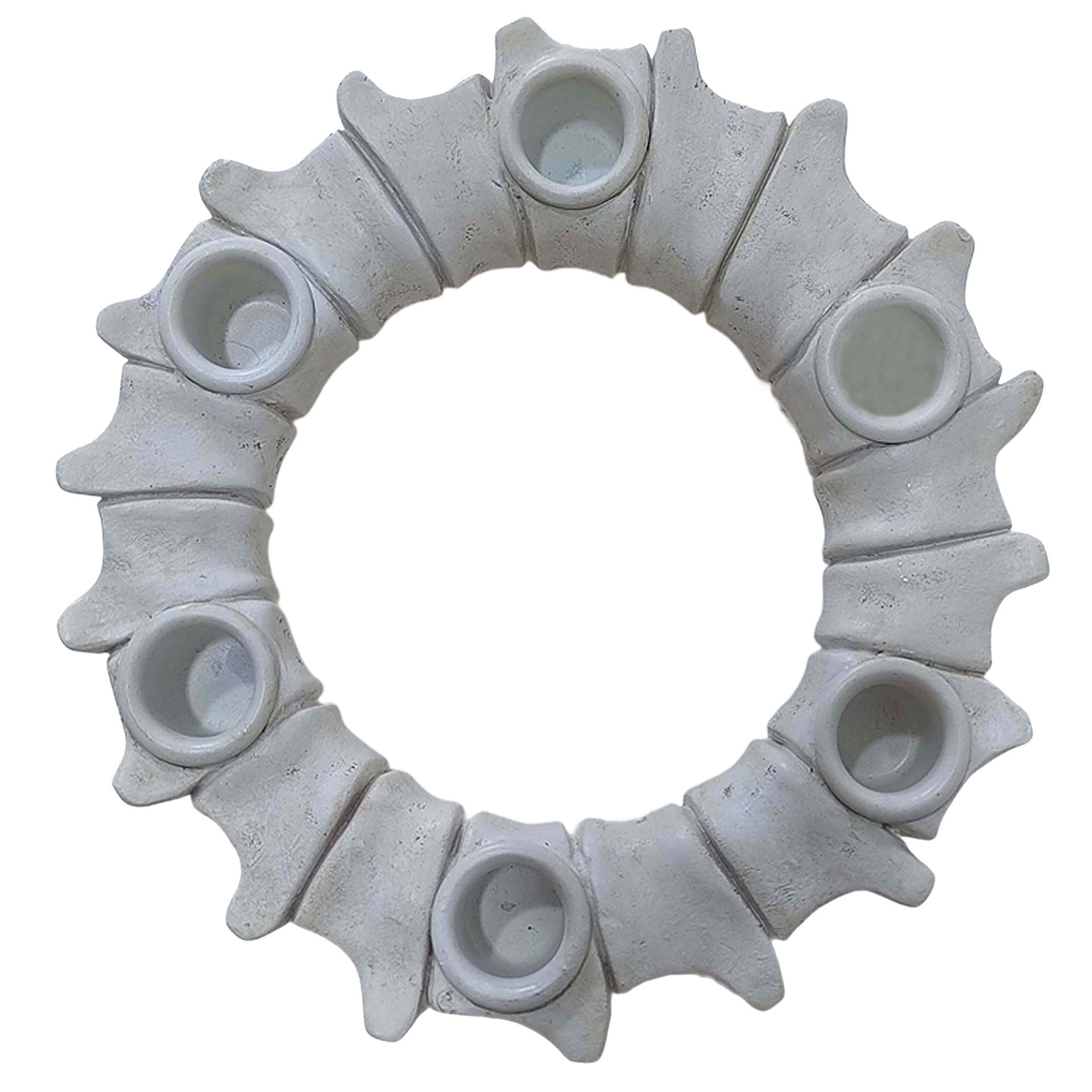 slide 3 of 3, 8" Round Spine Taper Candle Holder By Ashland, 8 in