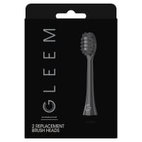 slide 17 of 29, GLEEM Toothbrush Refill Head, 2 count, Black, 2 ct