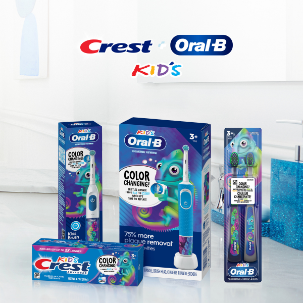 slide 9 of 29, Oral-B Kids Electric Toothbrush with Sensitive Brush Head and Timer, Powered by Braun, for Kids 3+, 1 ct