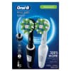 slide 6 of 29, Oral-B Pro 1000 CrossAction Electric Toothbrush, Powered by Braun, Black and White, Pack of 2, 2 ct