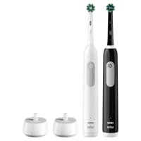 slide 2 of 29, Oral-B Pro 1000 CrossAction Electric Toothbrush, Powered by Braun, Black and White, Pack of 2, 2 ct