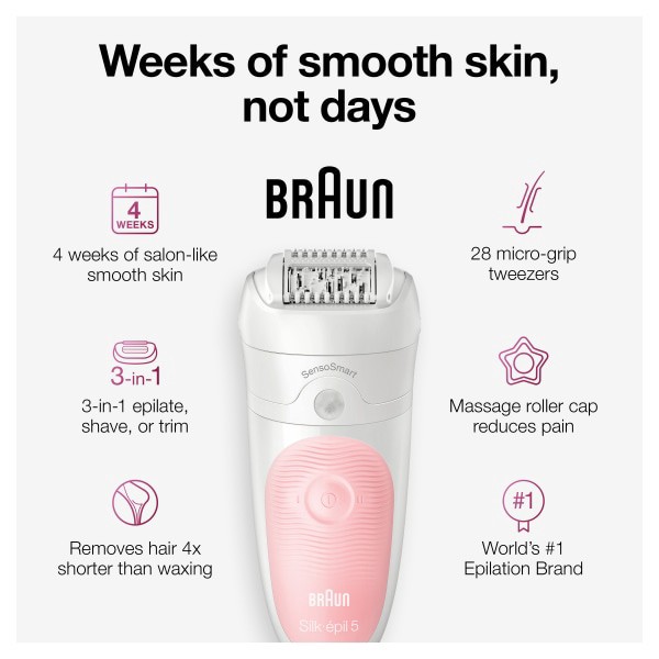 slide 8 of 29, Braun Rechargeable Silk Epilator 5 1 ea, 1 ct