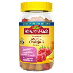 Nature Made Womens Gummy Multivitamins with Omega-3, Multivitamin for Women for Daily Nutritional Support, 80 Gummies, 40 Day Supply