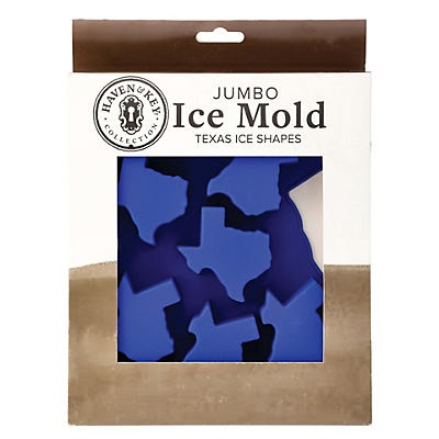 slide 1 of 1, Haven & Key Blue Texas Shapes Silicone Ice Mold, 1 ct