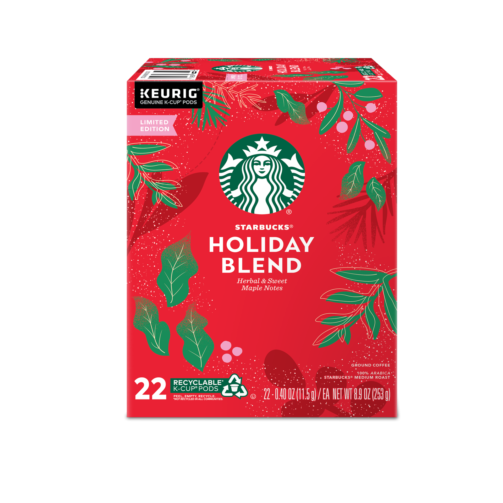 slide 1 of 2, Starbucks Holiday Blend Coffee Keurig K-Cup Pods, 22 ct