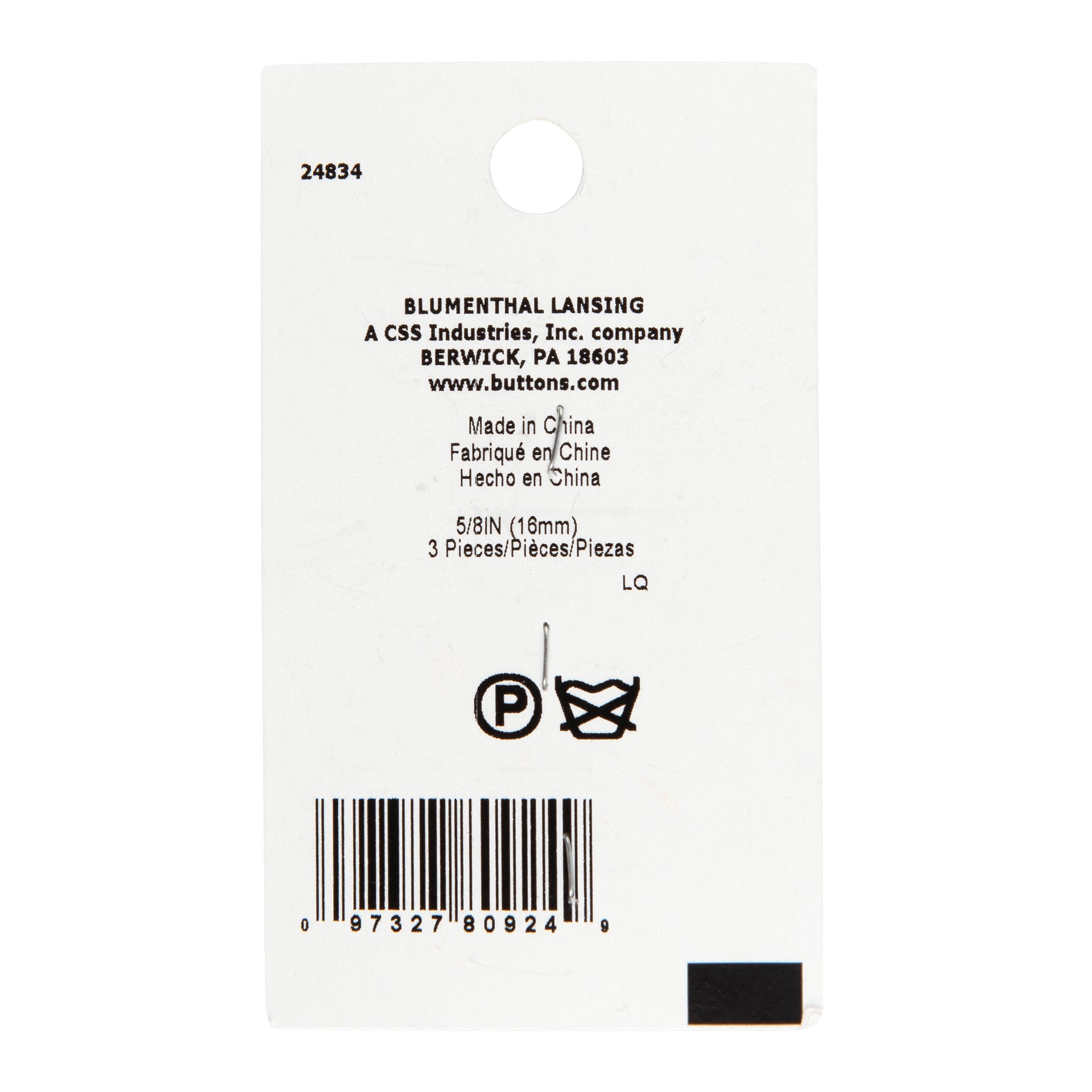 slide 3 of 3, Blumenthal Lansing Lamode 5/8" Brushed Silver Shank Buttons, 3ct., 3 ct