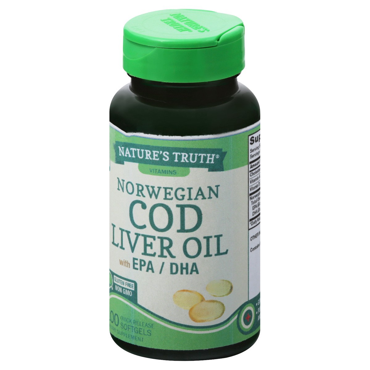 slide 5 of 9, Nature's Truth With EPA / DHA Softgels Cod Liver Oil 100 ea, 100 ct