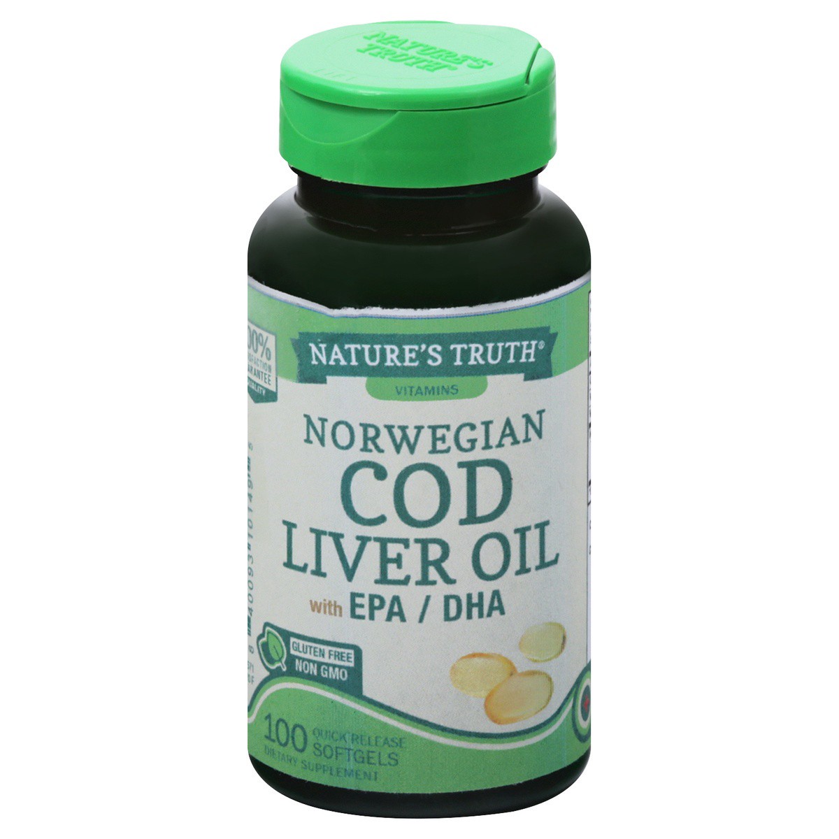 slide 1 of 9, Nature's Truth With EPA / DHA Softgels Cod Liver Oil 100 ea, 100 ct