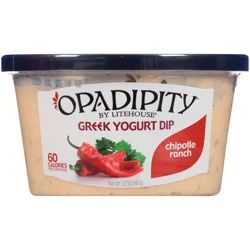 Litehouse Opadipity Chipotle Ranch Greek Yogurt Dip 12 oz. Plastic Tub