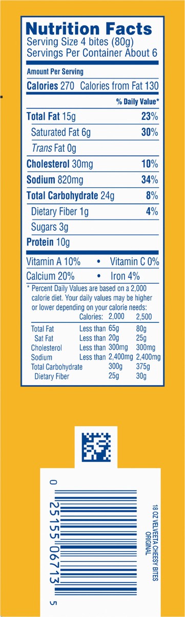 slide 7 of 13, Velveeta Original Cheesy Bites, Frozen Snack, 18 oz Box, 18 oz