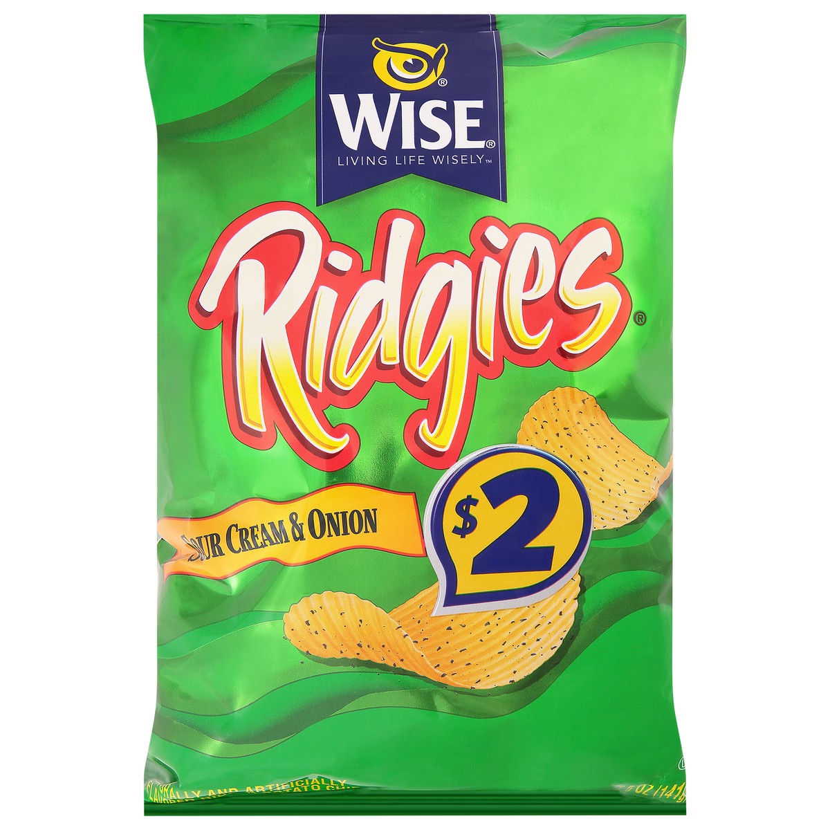 slide 5 of 14, Ridgies Sour Cream & Onion Potato Chips 5 oz, 5 oz