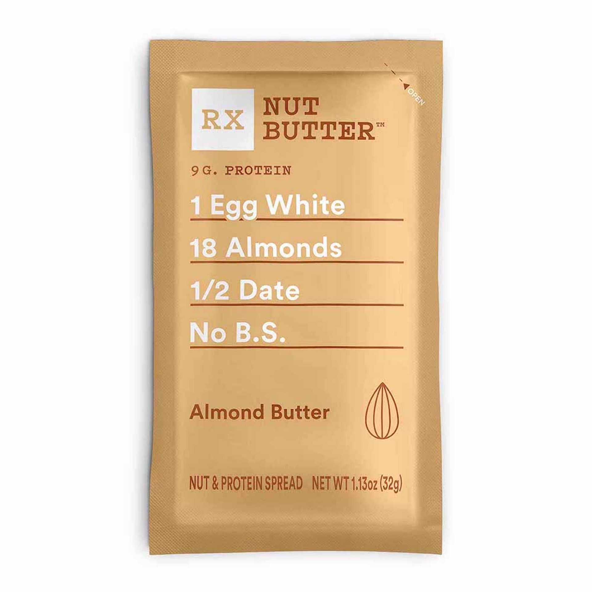 slide 1 of 5, RXBAR RX Nut Butter Almond Butter, Delicious Flavor, Plain, 1.13 oz