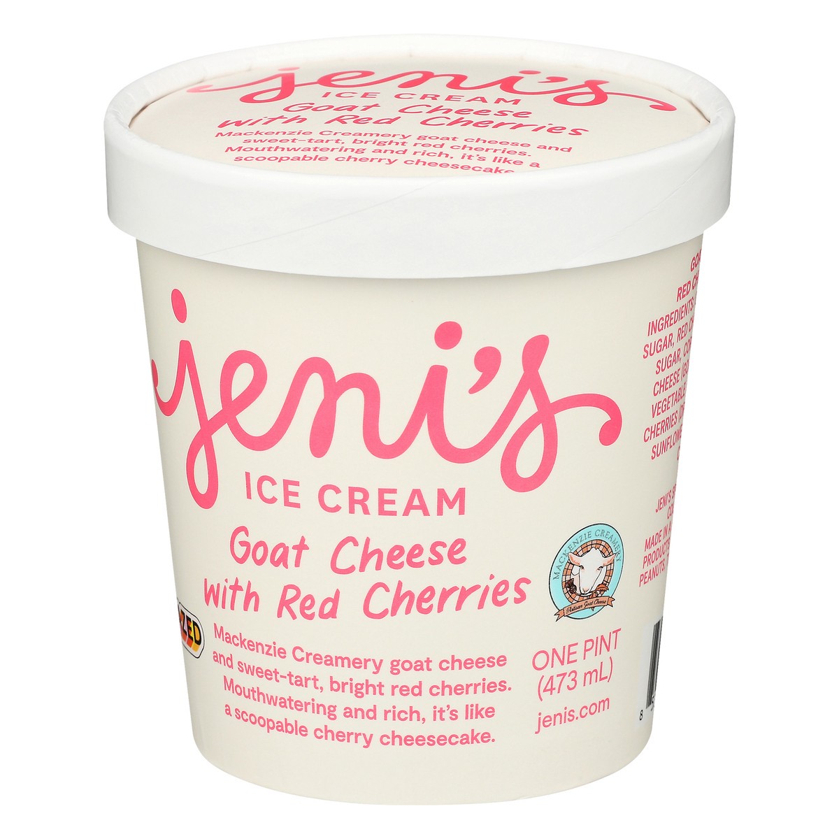 slide 10 of 12, Jeni's Goat Cheese with Red Cherries Ice Cream 1 ea, 1 ct