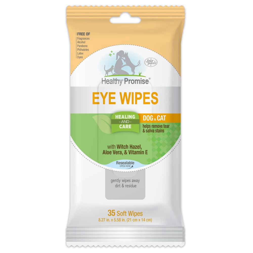 slide 1 of 2, Four Paws Healthy Promise Pet Eye Wipes, 35 ct