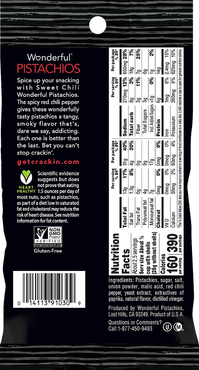 slide 3 of 3, Wonderful Sweet Chili Pistachios 4.5 oz, 7 oz